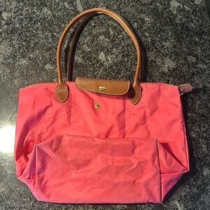 Pink M Longchamp Le Pliage
